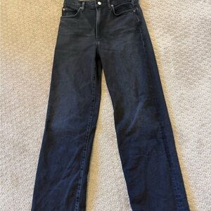 Agolde Black Denim wide leg Jeans